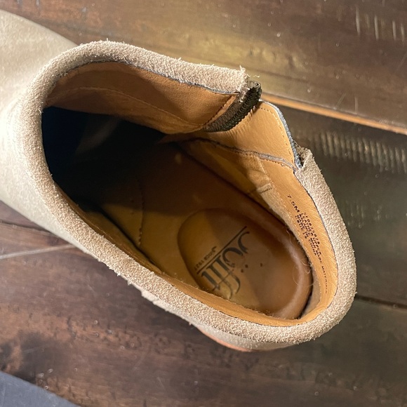 Sofft Taupe Suede Side-Zip Ankle Booties - Picture 8 of 12